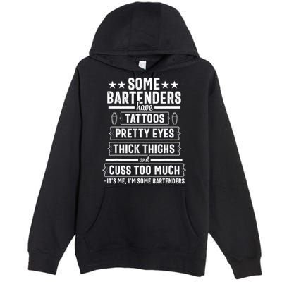 Bartender Gift Women Thighs  Premium Pullover Hoodie