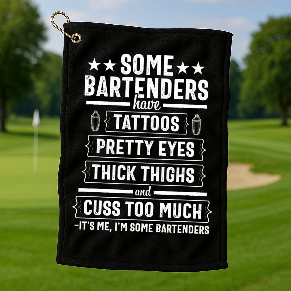 Bartender Gift Women Thighs  Golf Towel