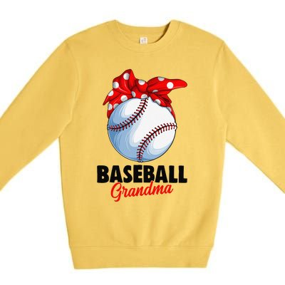 Baseball Grandma Women Premium Crewneck Sweatshirt