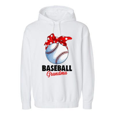 Baseball Grandma Women Garment-Dyed Fleece Hoodie