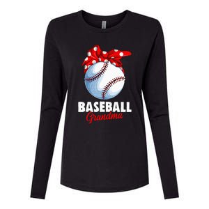 Baseball Grandma Women Womens Cotton Relaxed Long Sleeve T-Shirt