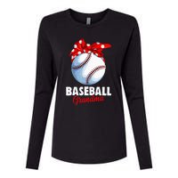 Baseball Grandma Women Womens Cotton Relaxed Long Sleeve T-Shirt