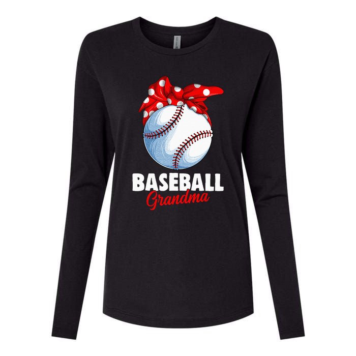 Baseball Grandma Women Womens Cotton Relaxed Long Sleeve T-Shirt