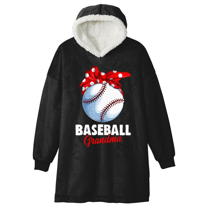 Baseball Grandma Women Hooded Wearable Blanket