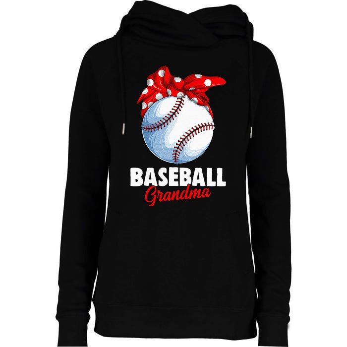 Baseball Grandma Women Womens Funnel Neck Pullover Hood