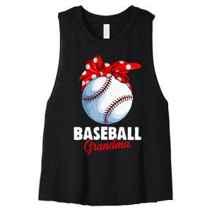 Baseball Grandma Women Women's Racerback Cropped Tank