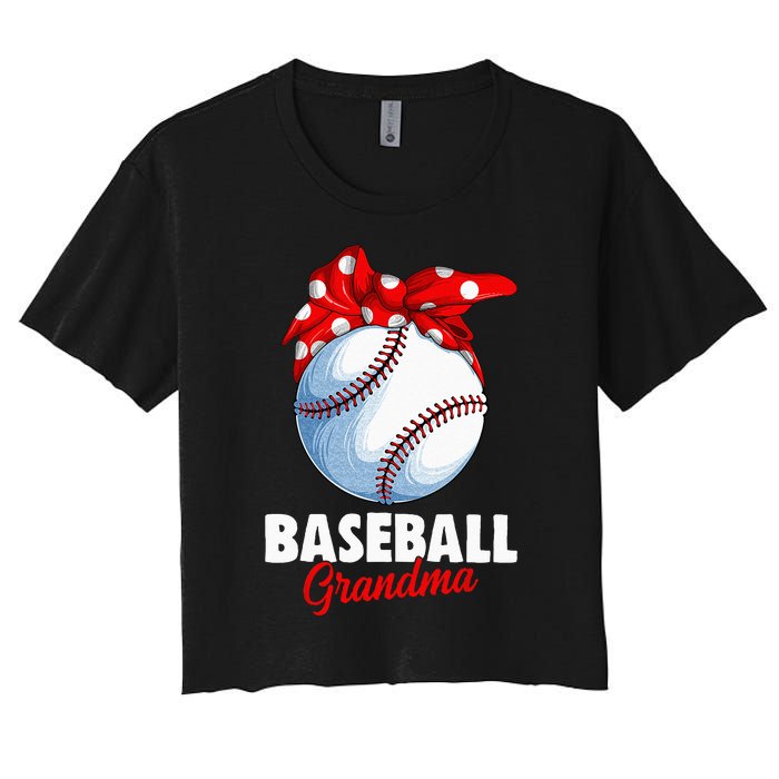 Baseball Grandma Women Women's Crop Top Tee