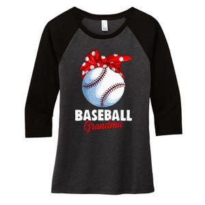 Baseball Grandma Women Women's Tri-Blend 3/4-Sleeve Raglan Shirt