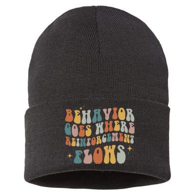 Behavior Goes Where Reinforcement Flows ABA Sustainable Knit Beanie