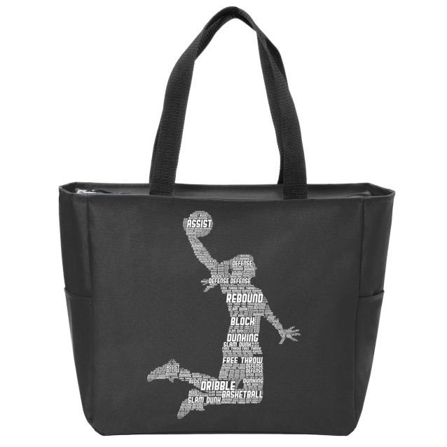 Basketball Girl Wo K.i.d.s Girls Zip Tote Bag