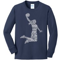 Basketball Girl Wo Girls Kids Long Sleeve Shirt