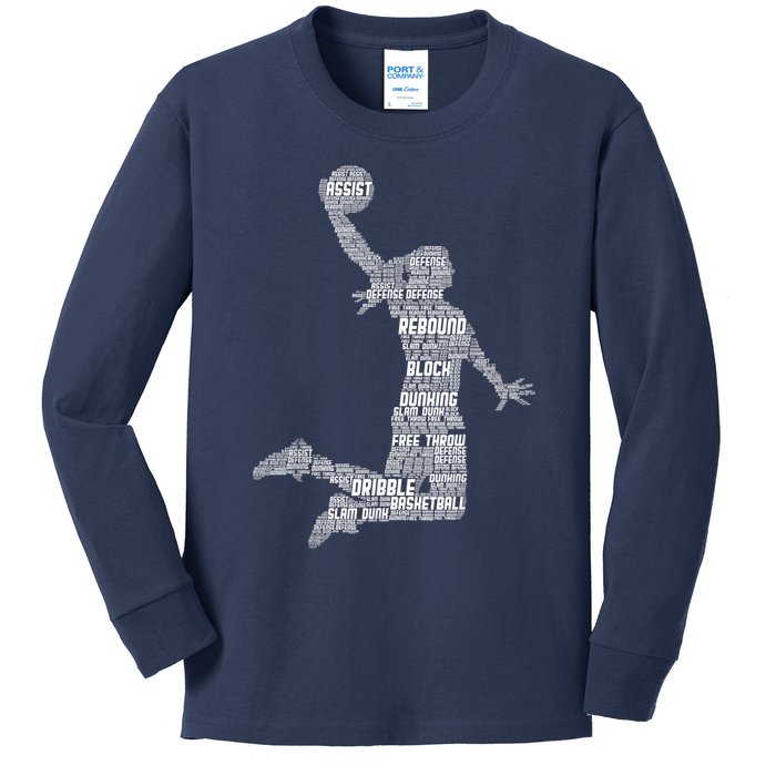 Basketball Girl Wo Girls Kids Long Sleeve Shirt