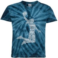 Basketball Girl Wo Girls Kids Tie-Dye T-Shirt