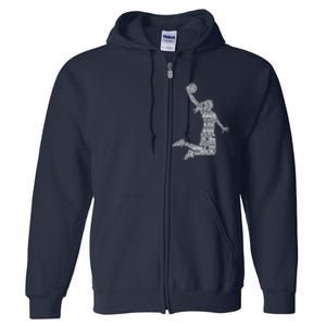 Basketball Girl Wo Girls Full Zip Hoodie