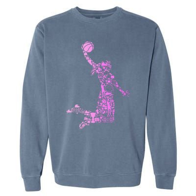 Basketball Girl Women Garment-Dyed Sweatshirt