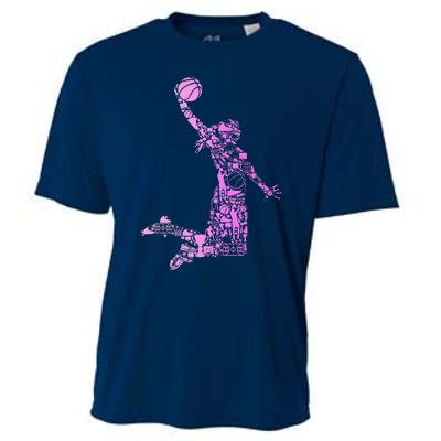 Basketball Girl Women Cooling Performance Crew T-Shirt