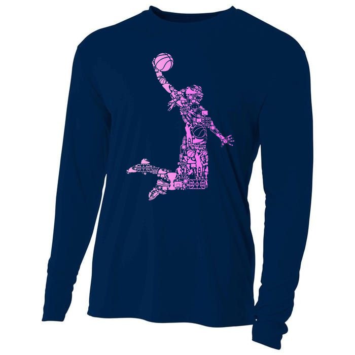 Basketball Girl Women Cooling Performance Long Sleeve Crew