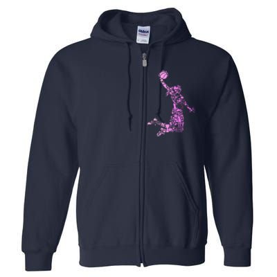 Basketball Girl Women Full Zip Hoodie