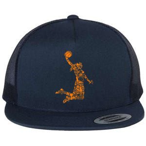 Basketball Girl Women Flat Bill Trucker Hat