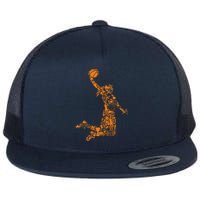 Basketball Girl Women Flat Bill Trucker Hat