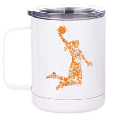 Basketball Girl Women 12 oz Stainless Steel Tumbler Cup