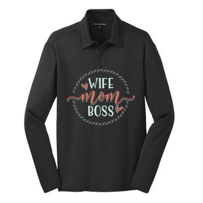 Boss Gift Wife Mom Boss Gift Silk Touch Performance Long Sleeve Polo