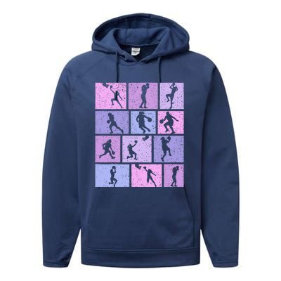 Basketball Girl Women Performance Fleece Hoodie