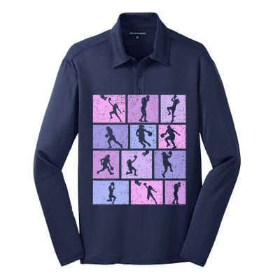 Basketball Girl Women Silk Touch Performance Long Sleeve Polo