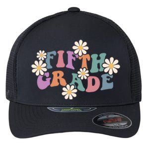 Boho Groovy Wavy Fifth Grade Gift Flexfit Unipanel Trucker Cap