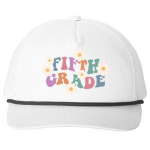 Boho Groovy Wavy Fifth Grade Gift Snapback Five-Panel Rope Hat