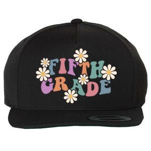 Boho Groovy Wavy Fifth Grade Gift Wool Snapback Cap