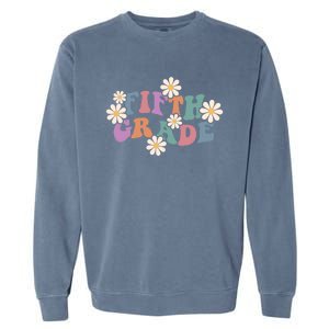 Boho Groovy Wavy Fifth Grade Gift Garment-Dyed Sweatshirt