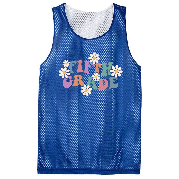 Boho Groovy Wavy Fifth Grade Gift Mesh Reversible Basketball Jersey Tank