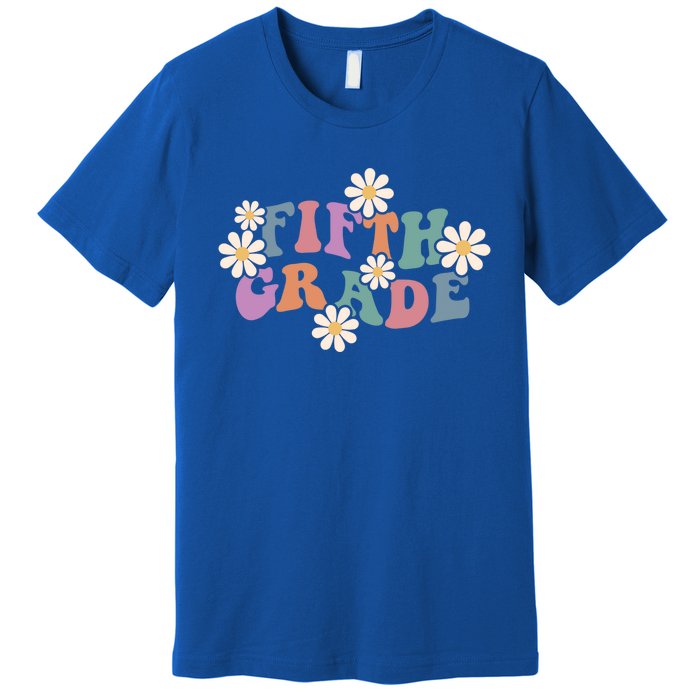 Boho Groovy Wavy Fifth Grade Gift Premium T-Shirt