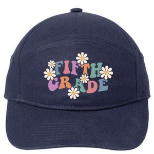 Boho Groovy Wavy Fifth Grade Gift 7-Panel Snapback Hat