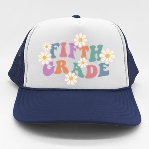 Boho Groovy Wavy Fifth Grade Gift Trucker Hat