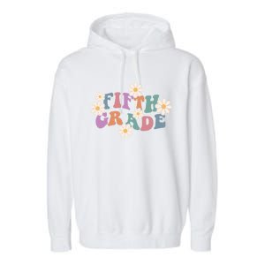 Boho Groovy Wavy Fifth Grade Gift Garment-Dyed Fleece Hoodie