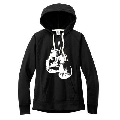 Boxer Gift With Touch Boxing Gloves Cute Gift Women's Fleece Hoodie