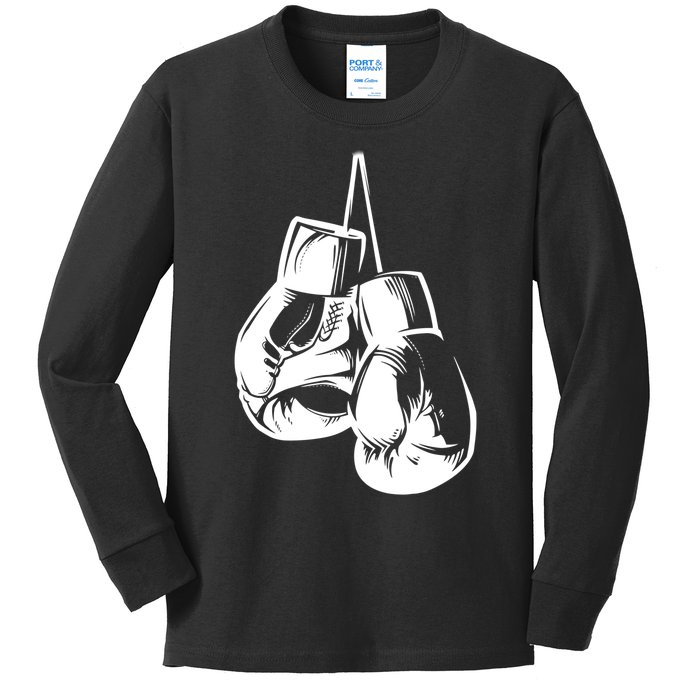 Boxer Gift With Touch Boxing Gloves Cute Gift Kids Long Sleeve Shirt