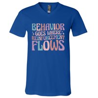 Behavior Goes Where Reinforcement Flows Behavior Analyst Cute Gift V-Neck T-Shirt