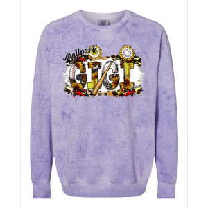 Ballpark Gigi With Baseball Bat Colorblast Crewneck Sweatshirt