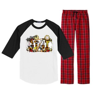 Ballpark Gigi With Baseball Bat Raglan Sleeve Pajama Set