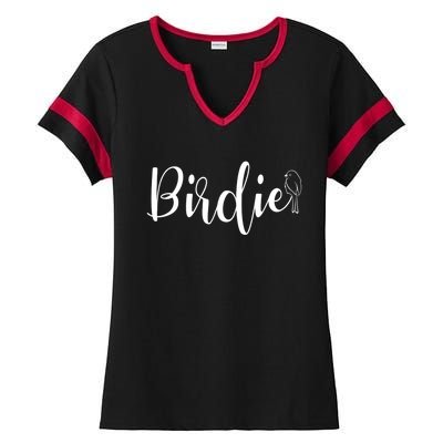 Birdie Gift Women's Funny Grandmother Nickname Gift Ladies Halftime Notch Neck Tee