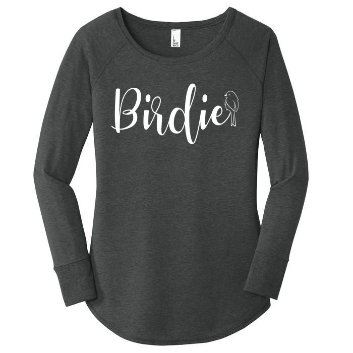 Birdie Gift Women's Funny Grandmother Nickname Gift Women's Perfect Tri Tunic Long Sleeve Shirt