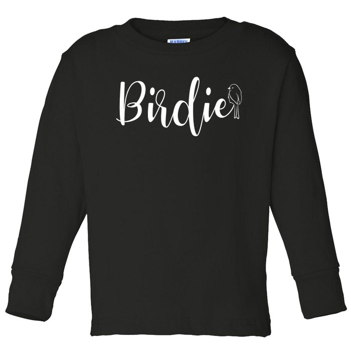 Birdie Gift Women's Funny Grandmother Nickname Gift Toddler Long Sleeve Shirt