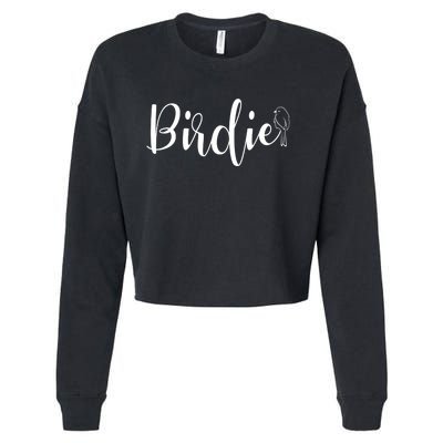 Birdie Gift Women's Funny Grandmother Nickname Gift Cropped Pullover Crew