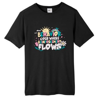 Behavior Goes Where Reinforcement Flows Behavior Analyst Meaningful Gift Tall Fusion ChromaSoft Performance T-Shirt