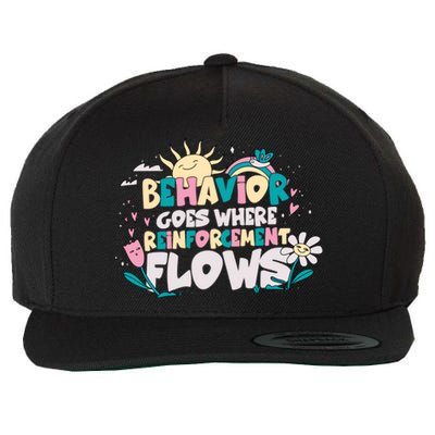 Behavior Goes Where Reinforcement Flows Behavior Analyst Meaningful Gift Wool Snapback Cap