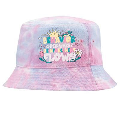 Behavior Goes Where Reinforcement Flows Behavior Analyst Meaningful Gift Tie-Dyed Bucket Hat