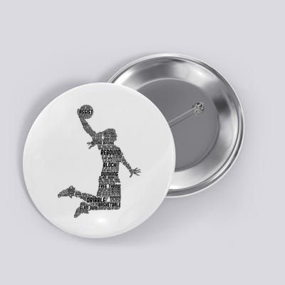 Basketball Girl Women Kids Girls Button